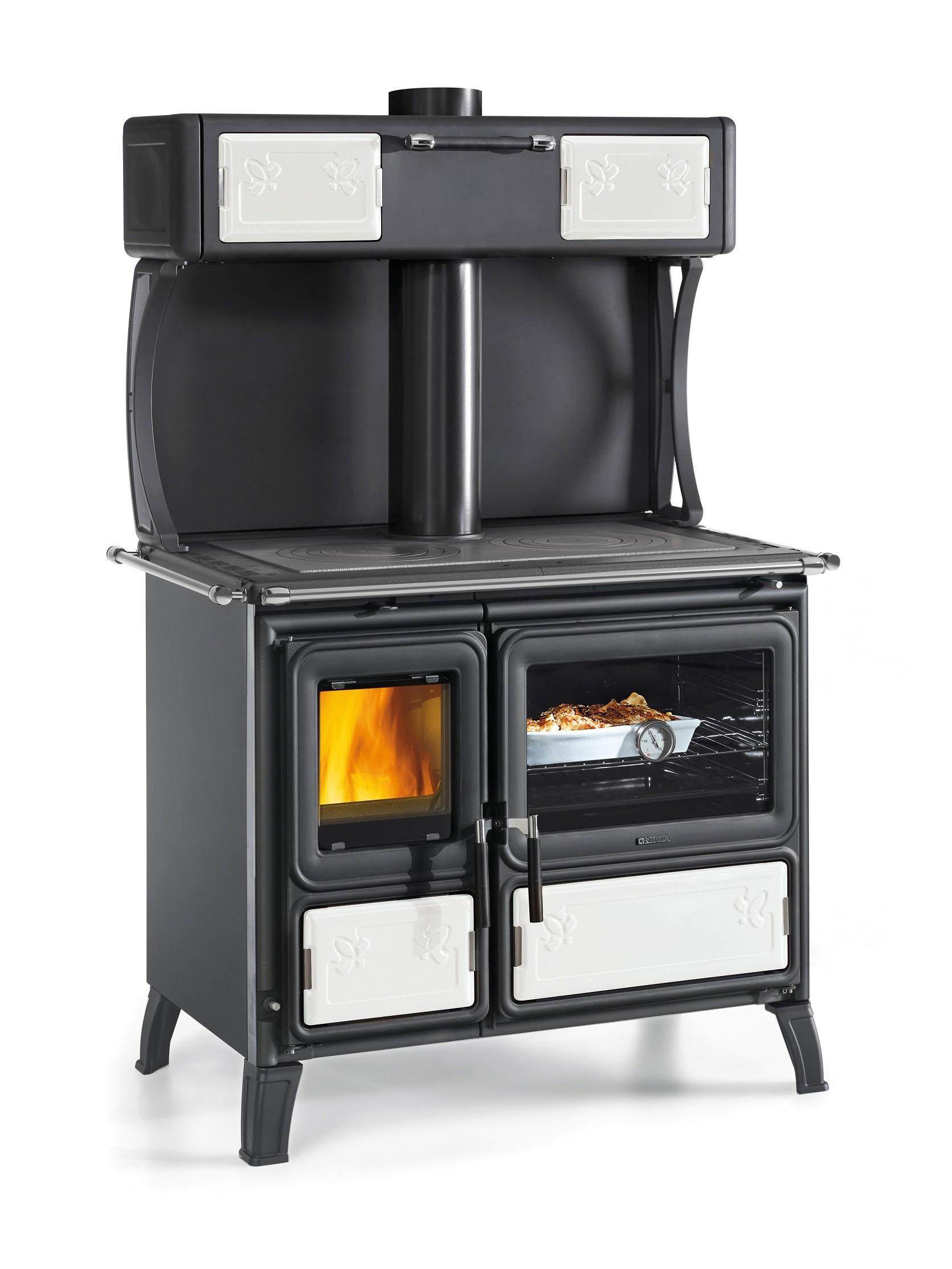 Piecyk na pellet  do domów pasywnych Dame Air Tight  6kW milly white with warmer - Piecyk na pellet  do domów pasywnych Dame Air Tight  6kW